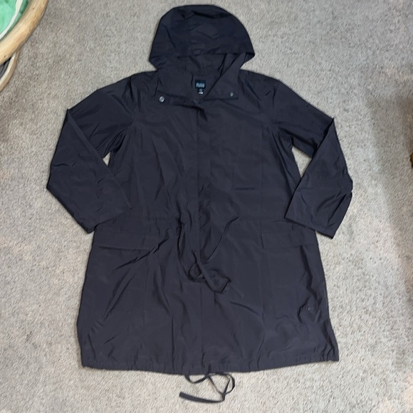 Eileen Fisher Recycled Polyester Hooded Anorak Water-Resistant Jacket Musel M - Picture 2 of 10